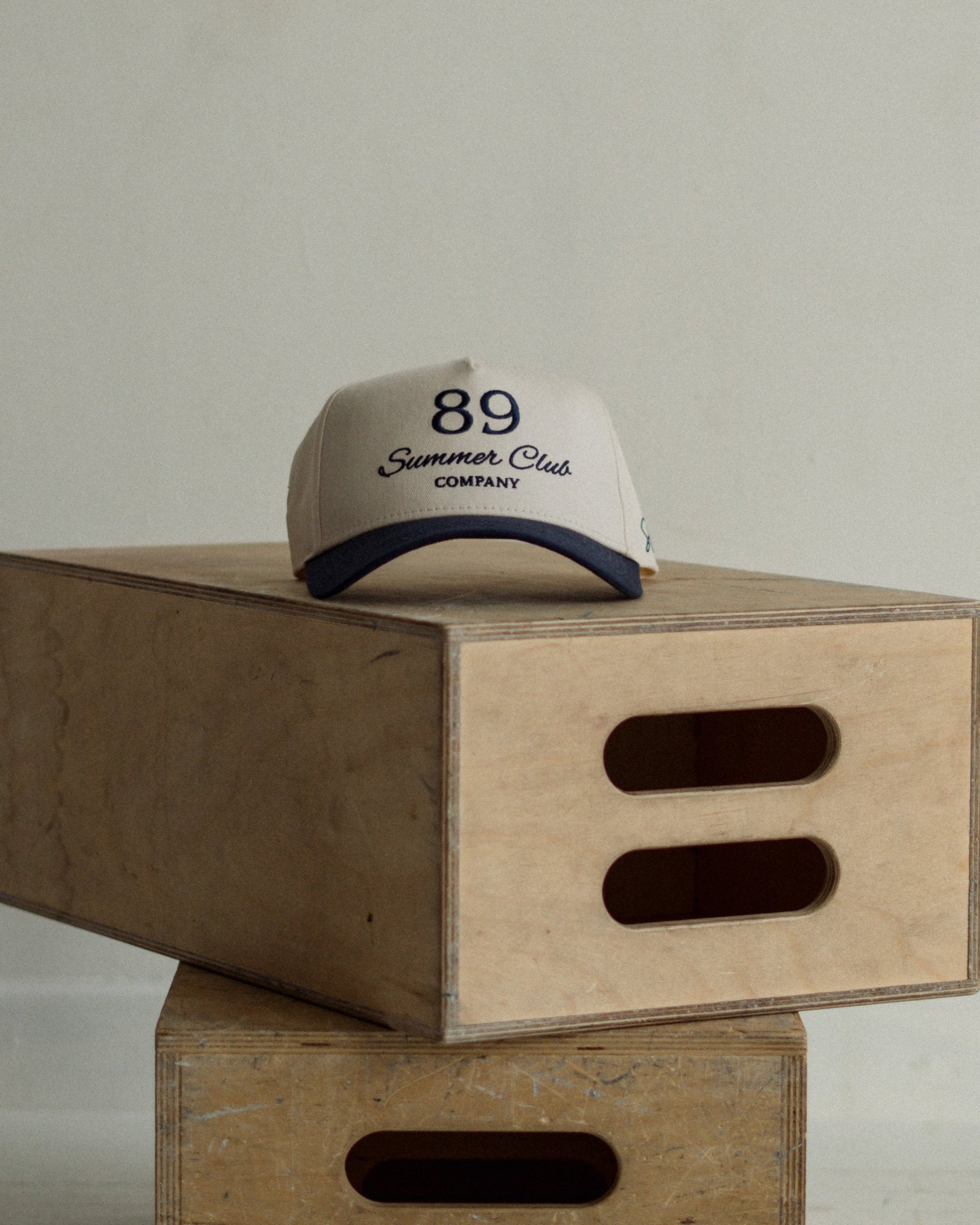 The 89 | Cream & Navy - Pocket Hat available now
